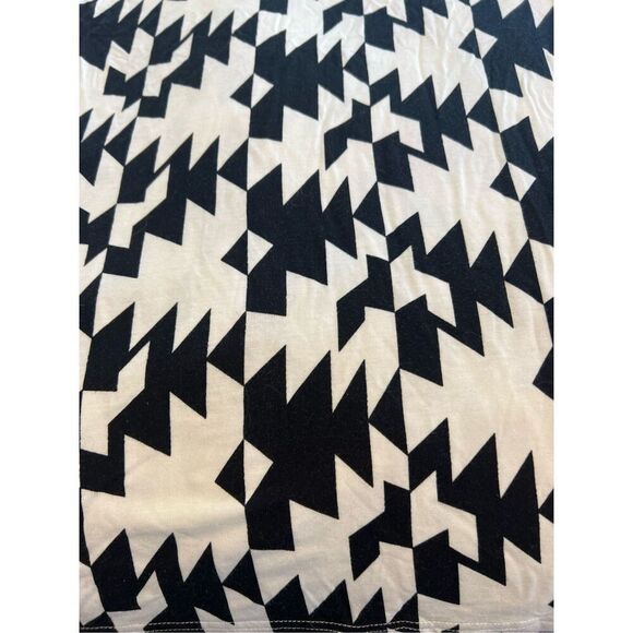 V Fish Womens Mini Dress Two Way Sleeves Abstract Black White Large one shoulder - Picture 9 of 9